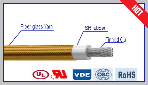 AWM 3642 Fiber Glass Braid Silicone Wire for Motor