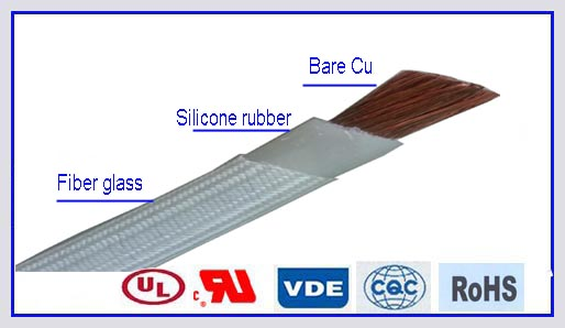 AWM3304 High voltage Fiber glass braid Silicone wi